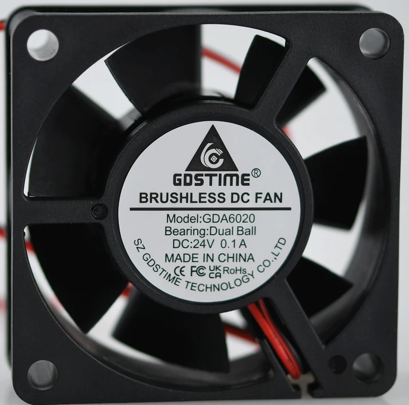 GDSTIME Dual Ball Bearing Fan 60x60x20 mm 24V
