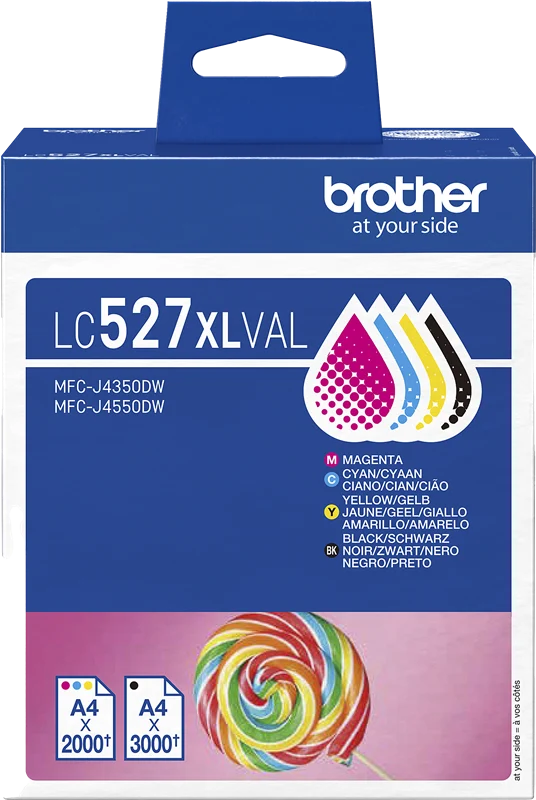 Brother LC527XLVAL Multipack Schwarz / Cyan / Magenta / Gelb