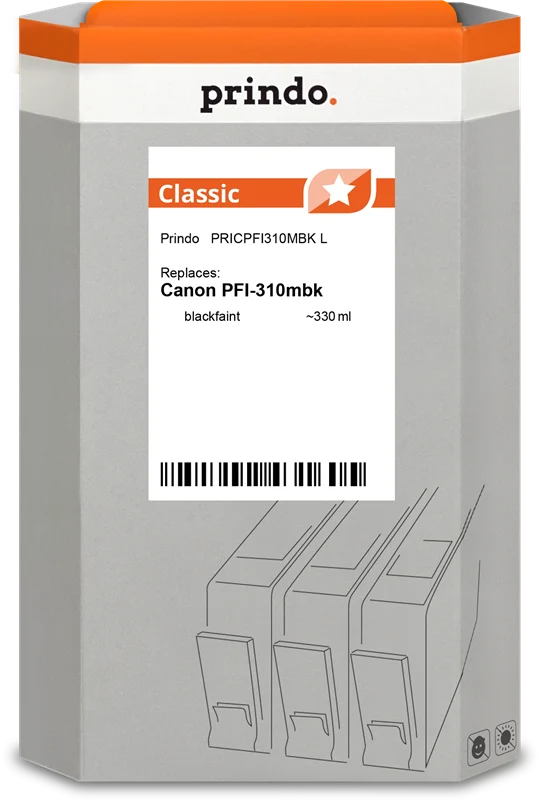 Prindo Classic L Druckerpatrone kompatibel mit Canon PFI-310mbk Schwarz Matt