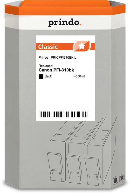 Prindo Classic L Druckerpatrone kompatibel mit Canon PFI-310bk Schwarz