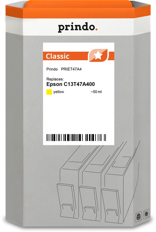 Prindo Classic Druckerpatrone kompatibel mit Epson T47A4 Gelb