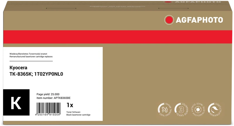Agfa Photo Toner kompatibel mit Kyocera TK-8365K Schwarz