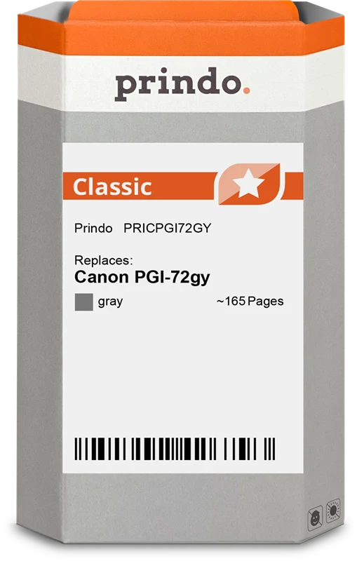 Prindo Classic Druckerpatrone kompatibel mit Canon PGI-72gy Grau