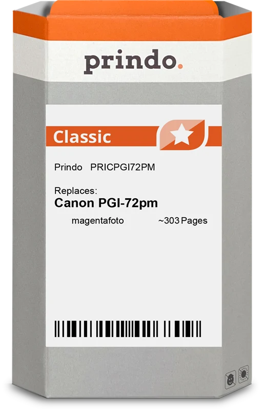 Prindo Classic Druckerpatrone kompatibel mit Canon PGI-72pm Photo Magenta