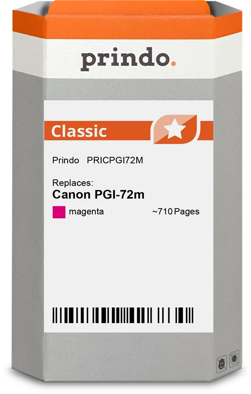 Prindo Classic Druckerpatrone kompatibel mit Canon PGI-72m Magenta