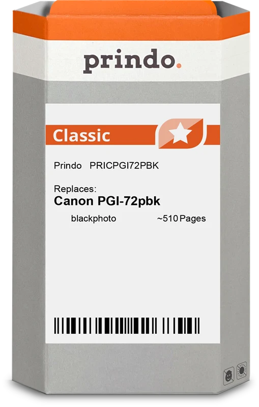 Prindo Classic Druckerpatrone kompatibel mit Canon PGI-72pbk Photo Black