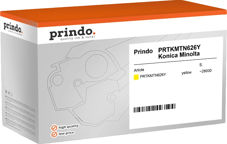 Prindo Classic Toner kompatibel mit Konica Minolta ACV1250 Gelb