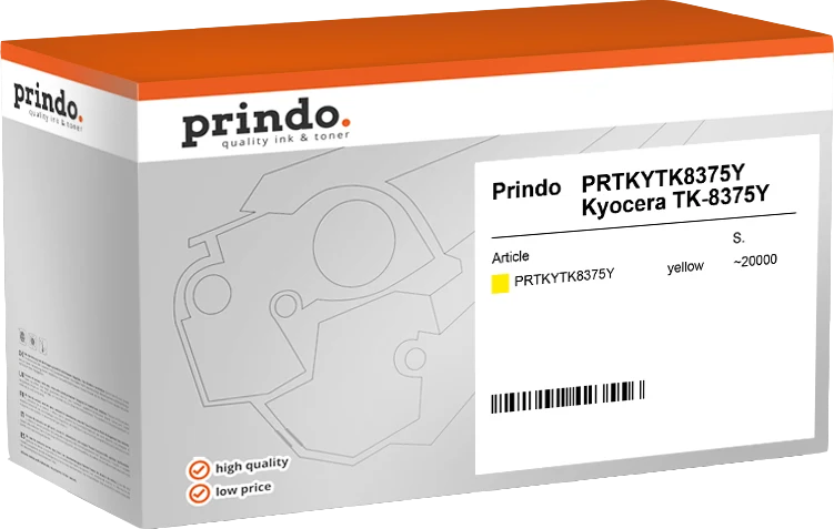 Prindo Classic Toner kompatibel mit Kyocera TK-8375Y Gelb