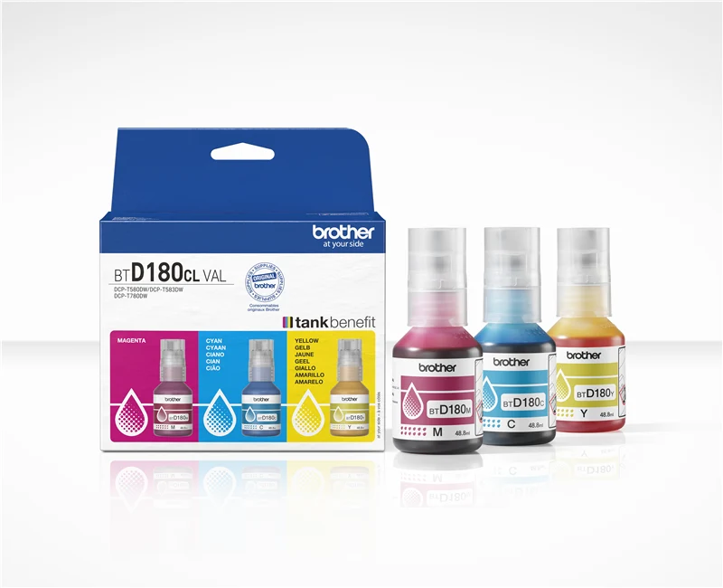 Brother BTD180CLVAL Multipack Cyan/Magenta/Gelb