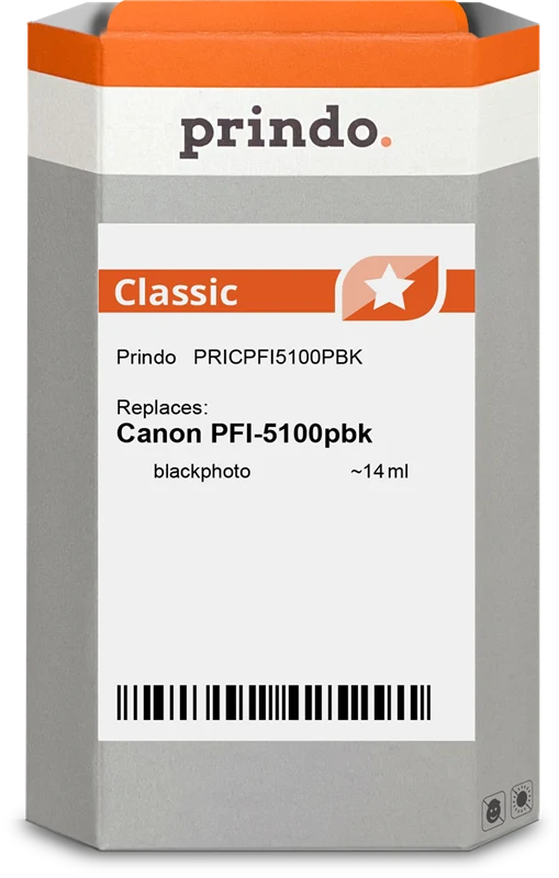 Prindo Classic Druckerpatrone kompatibel mit Canon PFI-5100pbk Photo Black