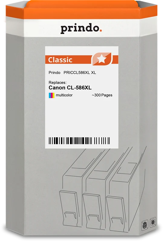 Prindo Classic XL Druckerpatrone kompatibel mit Canon CL-586XL mehrere Farben