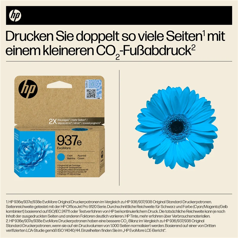 HP 937e Cyan Druckerpatrone 4S6W6NE