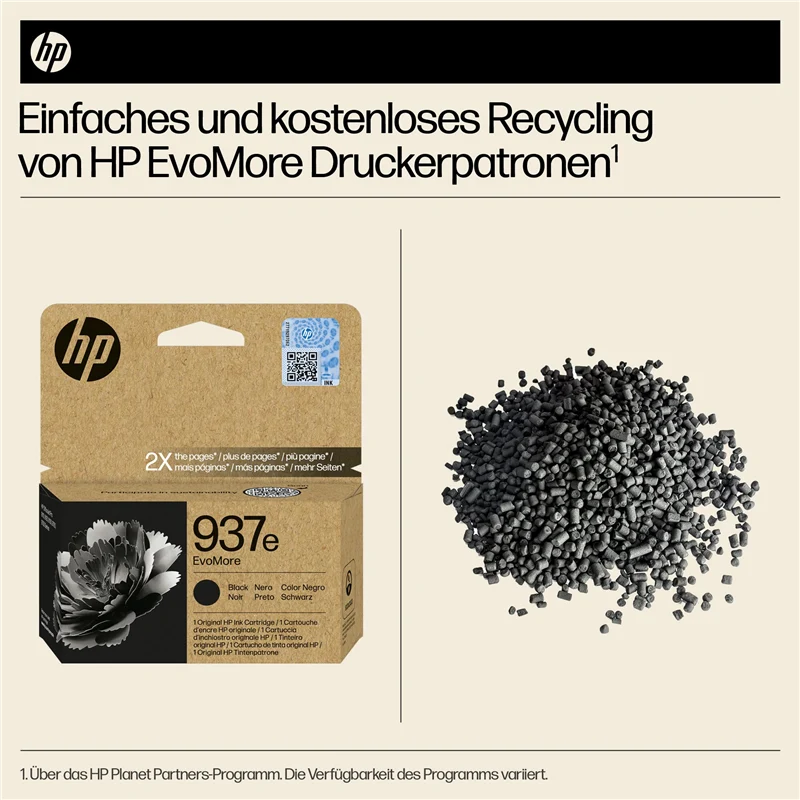 HP 937e Schwarz Druckerpatrone 4S6W9NE