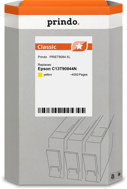 Prindo Classic XL Druckerpatrone kompatibel mit Epson T9084 XL Gelb