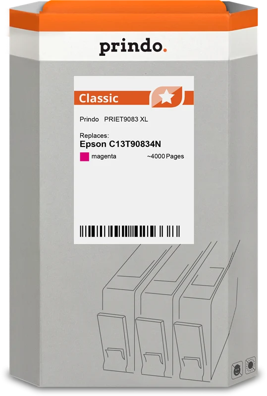 Prindo Classic XL Druckerpatrone kompatibel mit Epson T9083 XL Magenta