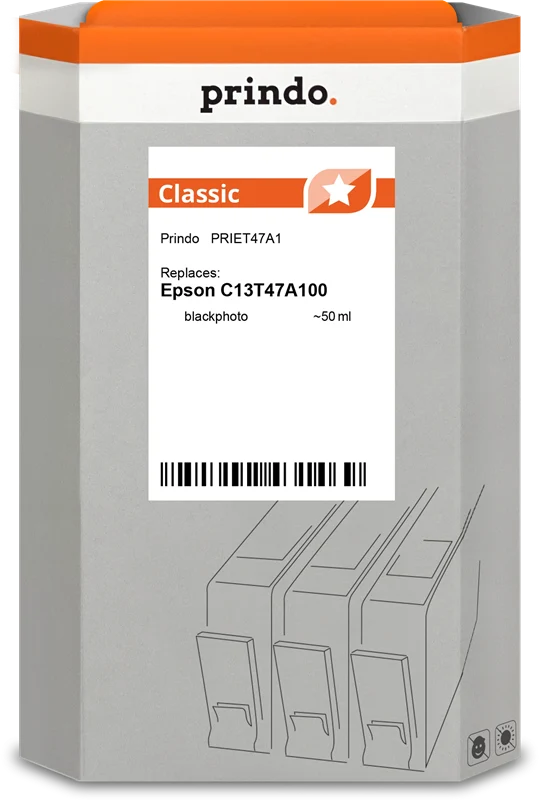 Prindo Classic Druckerpatrone kompatibel mit Epson T47A1 Photo Black