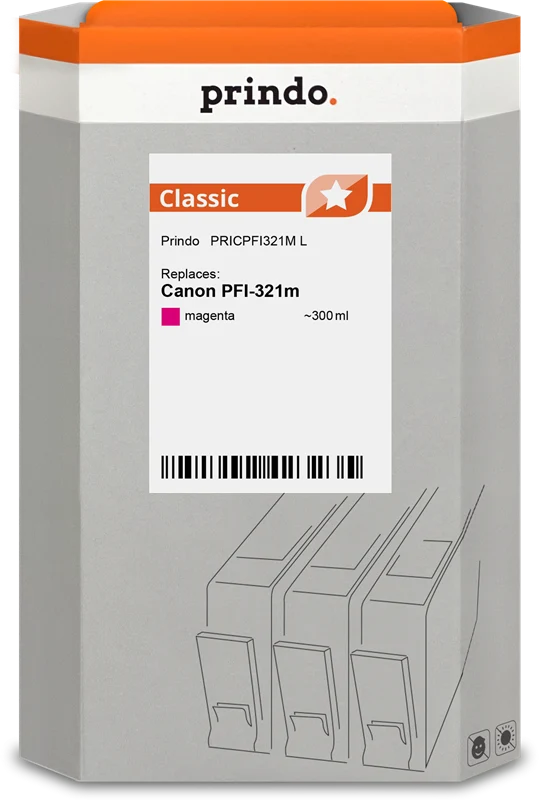 Prindo Classic Druckerpatrone kompatibel mit Canon PFI-321m Magenta