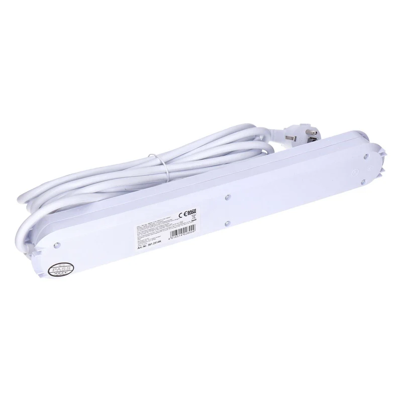 Bachmann 381251 4K SMART 6 Steckdose Weiß mit Schalter