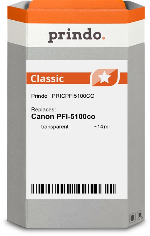 Prindo Classic Druckerpatrone kompatibel mit Canon PFI-5100co Transparent
