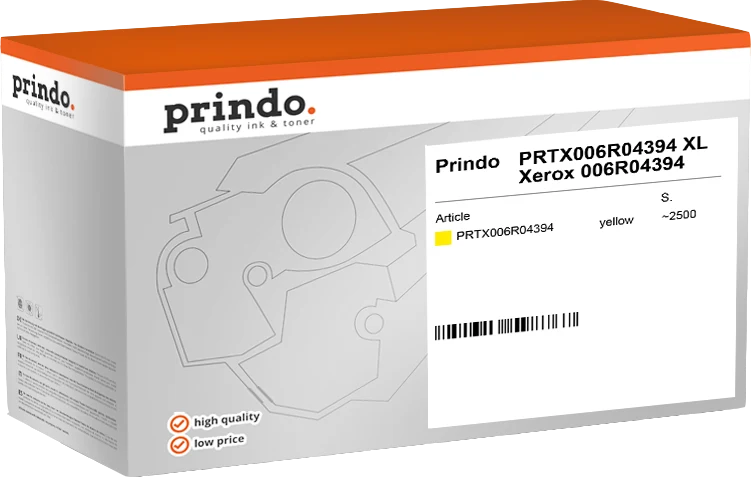 Prindo Classic XL Toner kompatibel mit Xerox 006R04394 XL Gelb