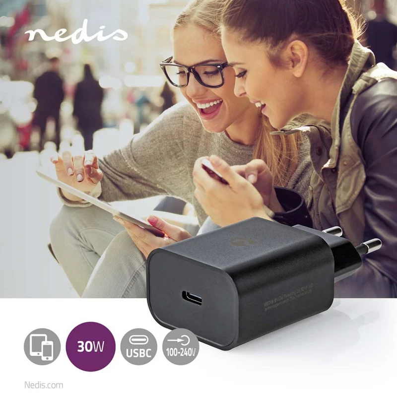 Nedis USB-C 32W Wandladegerät mit Quick Charge 4.0