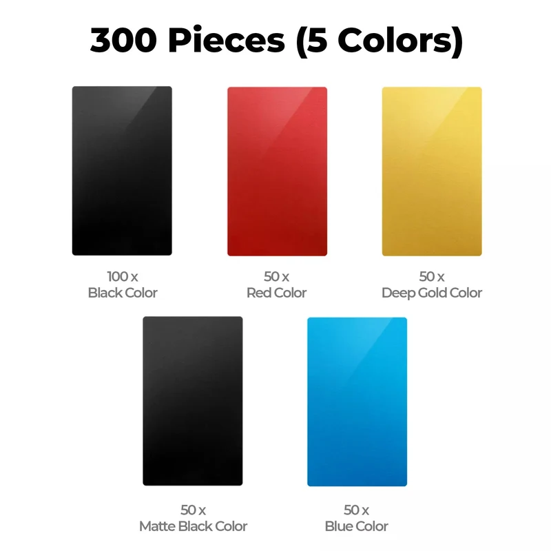 xTool Multicolor Aluminum Business Cards (300 Stück)