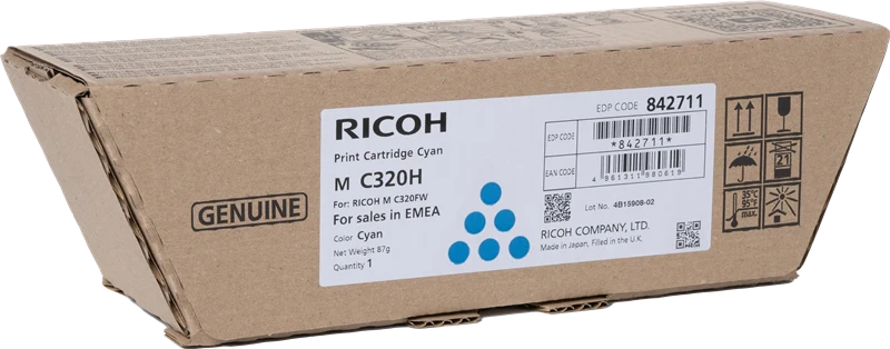 Ricoh M C320H Cyan Toner