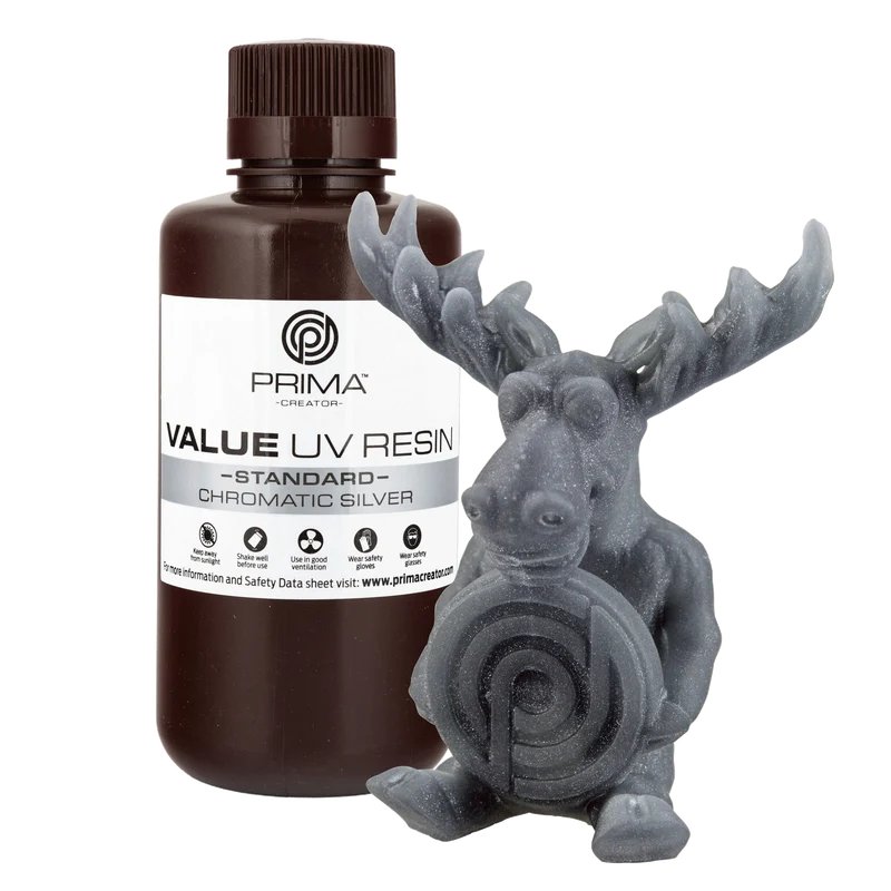PrimaCreator Value UV / DLP Resin 500 g Chromsilber