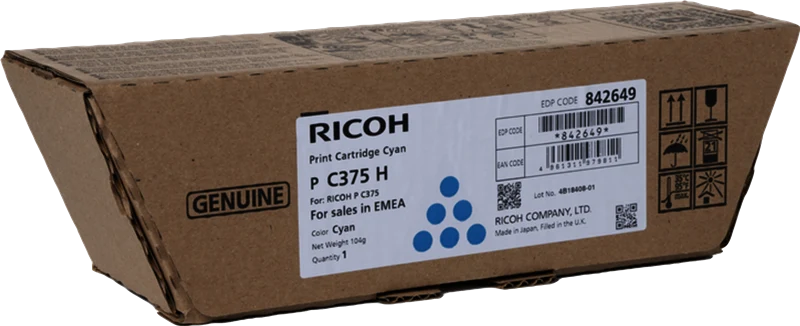 Ricoh P C375H Cyan Toner