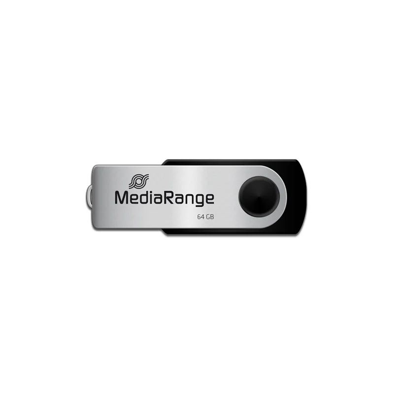 MediaRange USB Speicherstick 64GB Schwarz / Silber