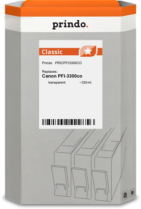Prindo Classic XL Druckerpatrone kompatibel mit Canon PFI-3300co Transparent