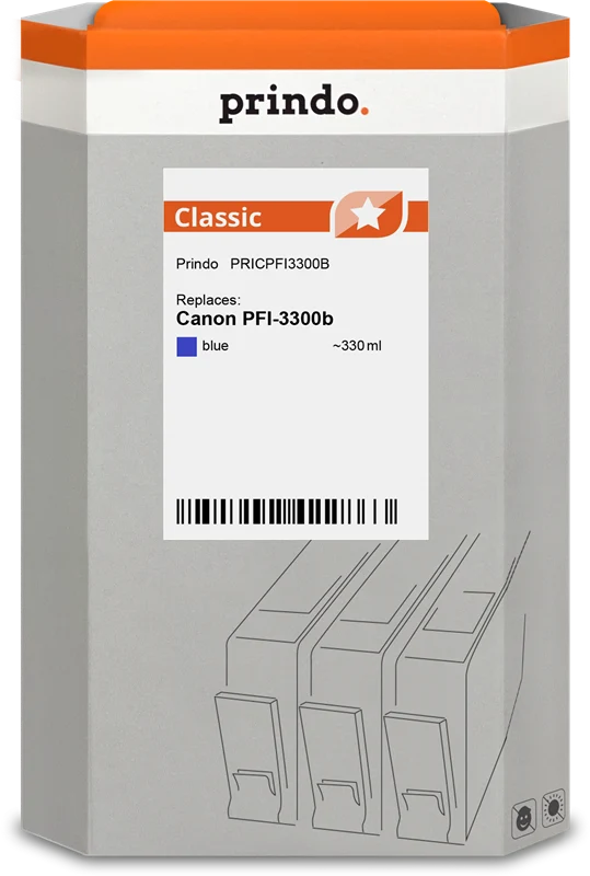 Prindo Classic XL Druckerpatrone kompatibel mit Canon PFI-3300b Blau