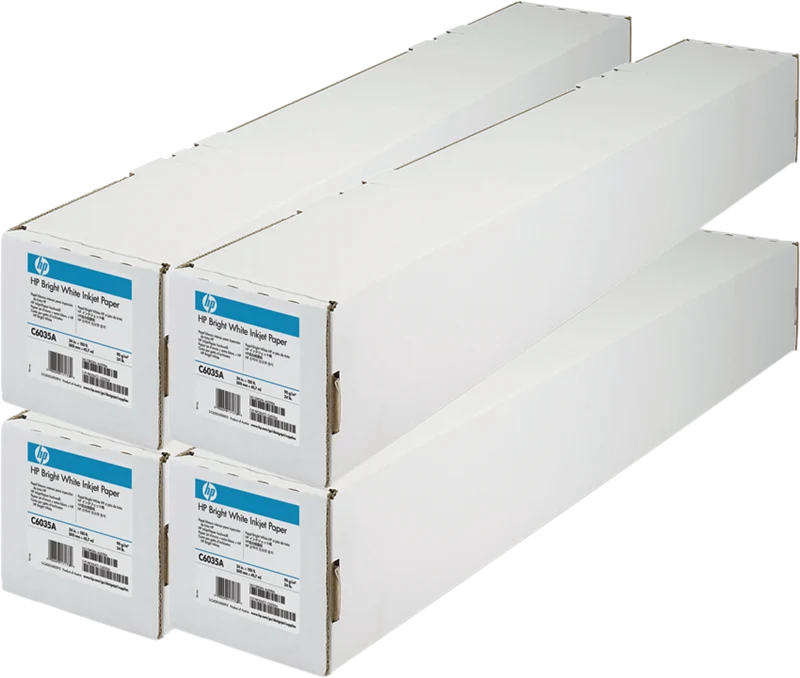 HP Bright White Inkjet Paper 610 mm x 45,7m Weiss