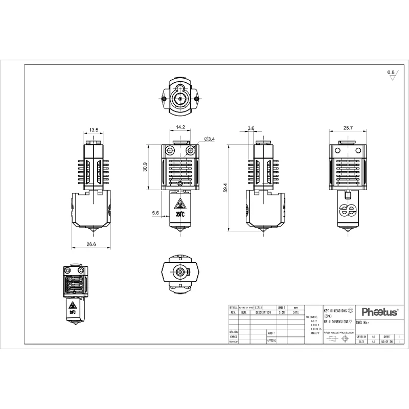 Phaetus Dragonfly HIC HF Hot-End