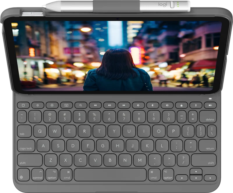 Logitech Slim Folio für iPad (10. Generation) Grau