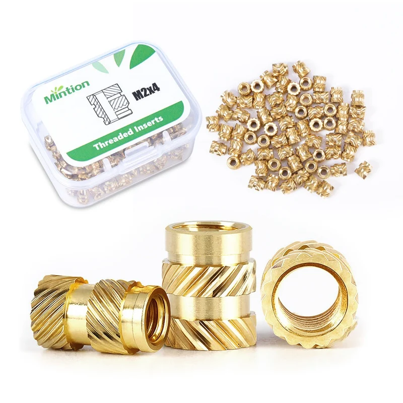 Mintion M2 x 4mm x 3,6mm Gewindeeinsätze (70 Stück)