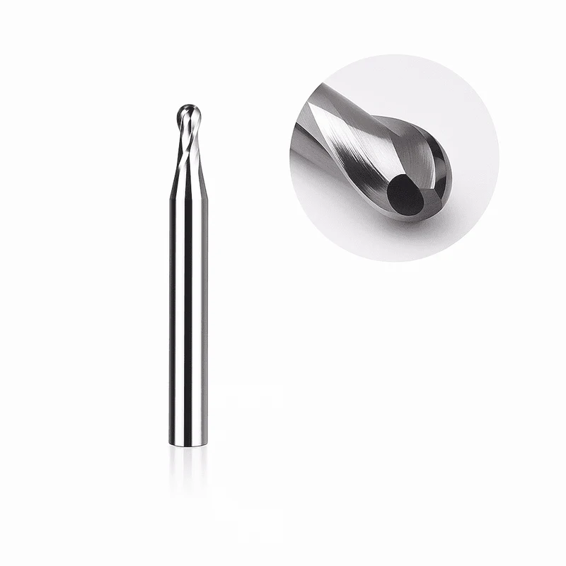 Makera Two Flute Ball Nose Bit for Metal – 1/8″ Shank