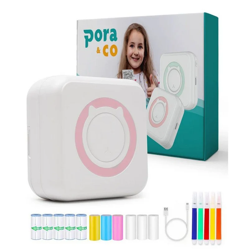 Pora&co Mini-Drucker für das Handy, rosa