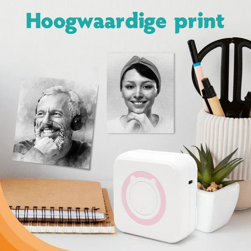 Pora&co Mini-Drucker für das Handy, rosa