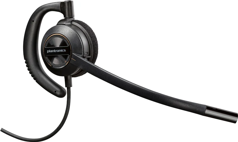 HP Poly EncorePro 530D diskretes digitales Headset mit Quick Disconnect TAA Schwarz