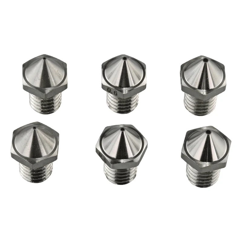 Flashforge Creator 3 Pro / Creator 4 Steel Nozzle Set – 0.4/0.6/0.8 mm (6er-Pack)