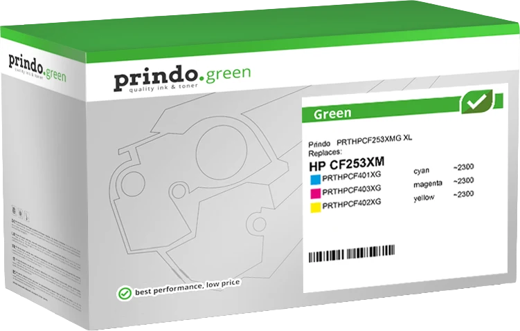 Prindo Green XL Multipack kompatibel mit HP 201X Multipack Cyan/Magenta/Gelb