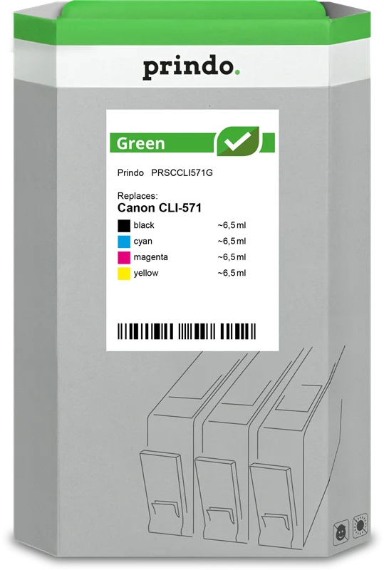 Prindo Green Multipack kompatibel mit Brother LC-985 Multipack Schwarz/Cyan/Magenta/Gelb