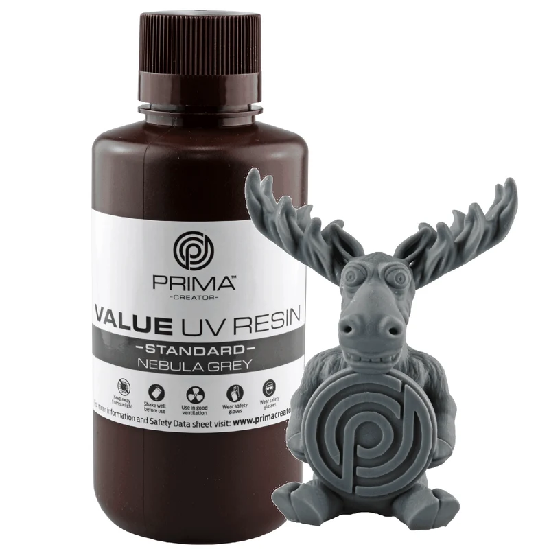 PrimaCreator Value UV / DLP Resin 500 g – Nebula Grey