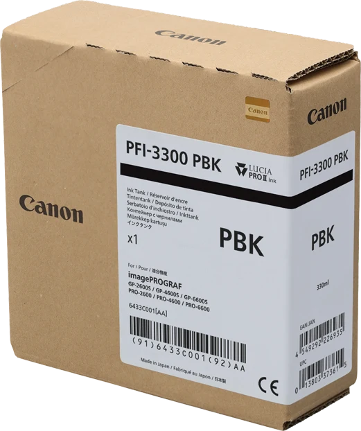 Canon PFI-3300pbk Photo Black Druckerpatrone 6433C001