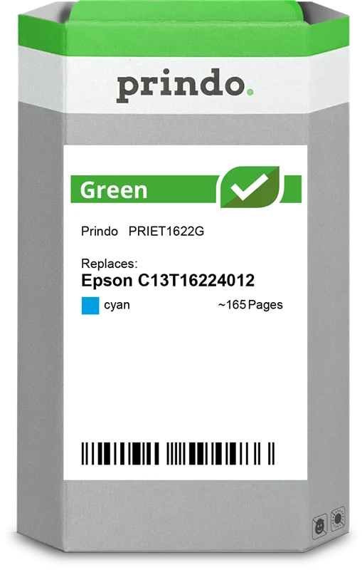Prindo Green Druckerpatrone kompatibel mit Epson 16 Cyan