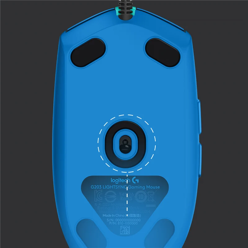 Logitech G203 LIGHTSYNC Gaming Maus Blau