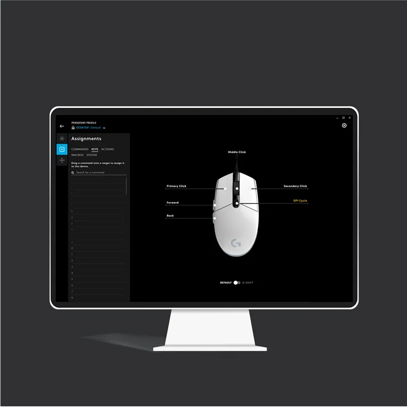 Logitech G203 LIGHTSYNC Gaming Maus Weiss