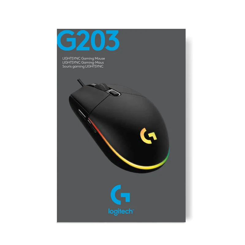 Logitech G203 LIGHTSYNC Gaming Maus Weiss