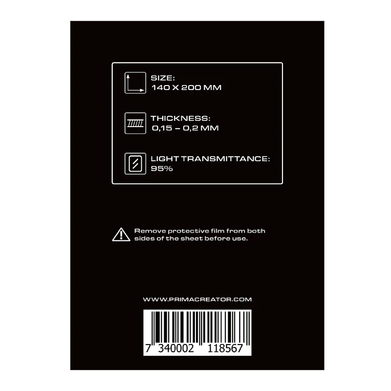 PrimaCreator nFEP Film Sheets 140 x 200 mm (3er-Pack)